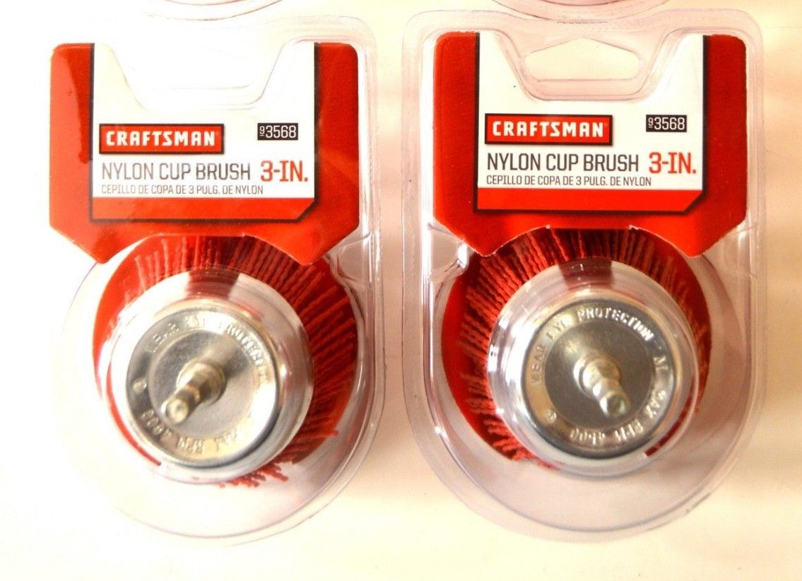 Craftsman 3" Nylon Infused Cup Brush Wheel - 1/4" Hex Shank by Craftsman