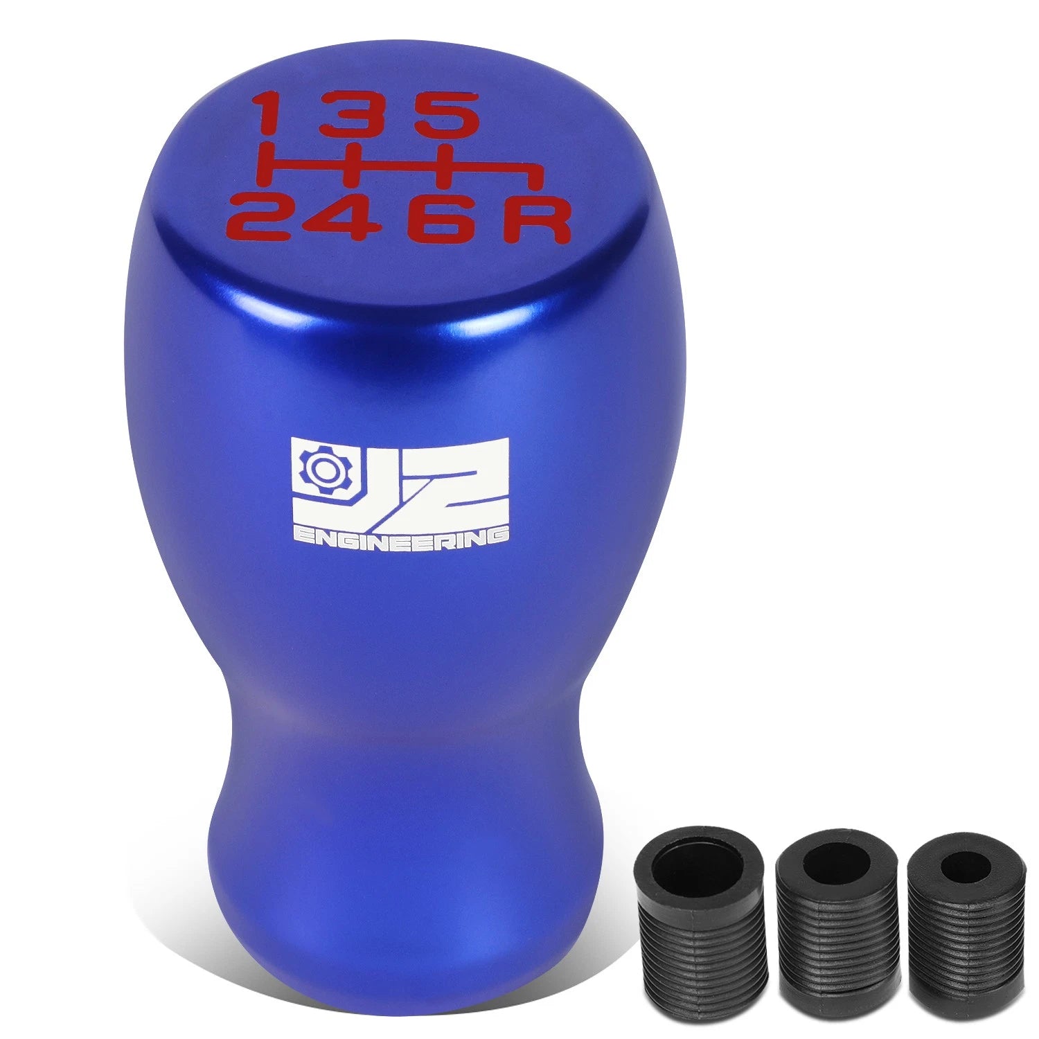 J2 Universal Aluminum Shift Knob Blue Flat Top | Built Supply Co