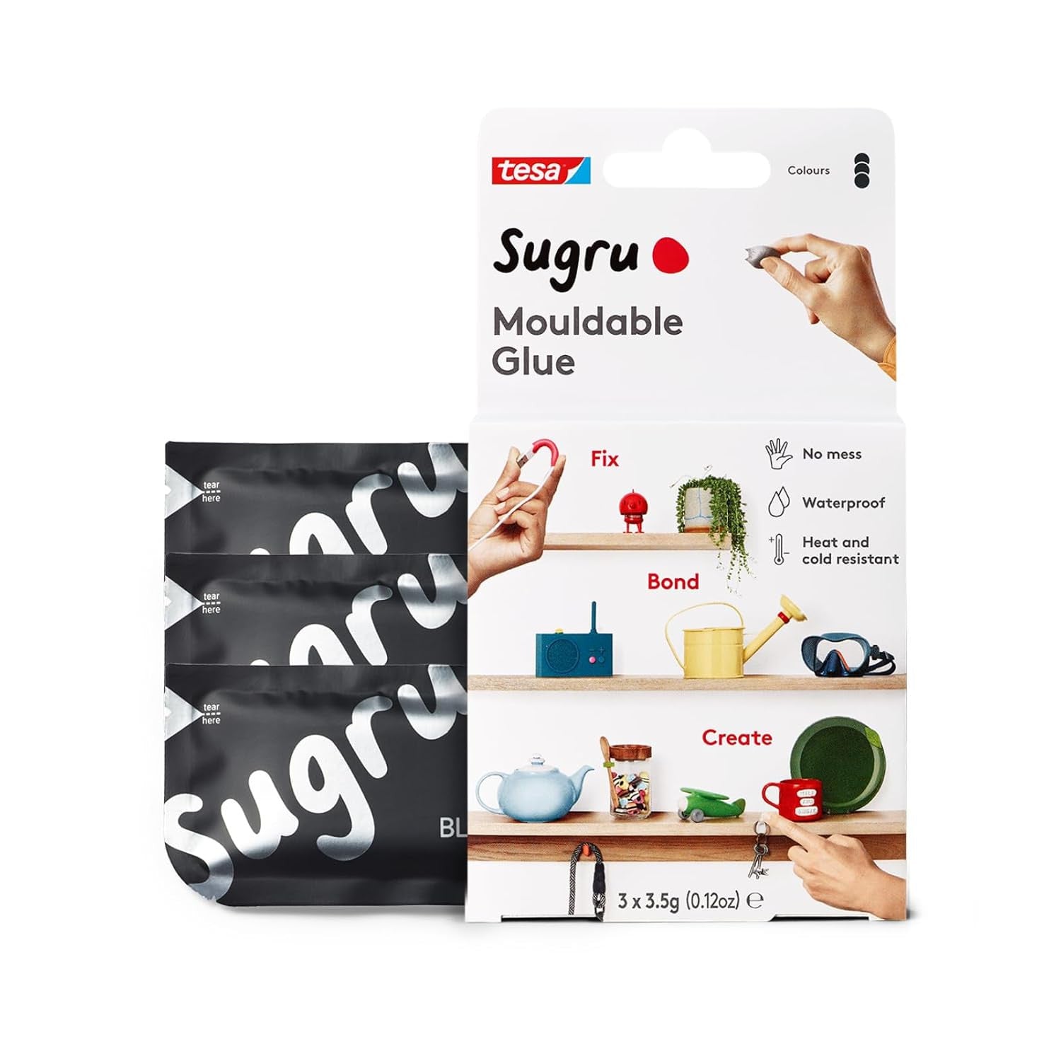 Sugru Silicone Super Glue - Waterproof All-Purpose Wall Putty +
