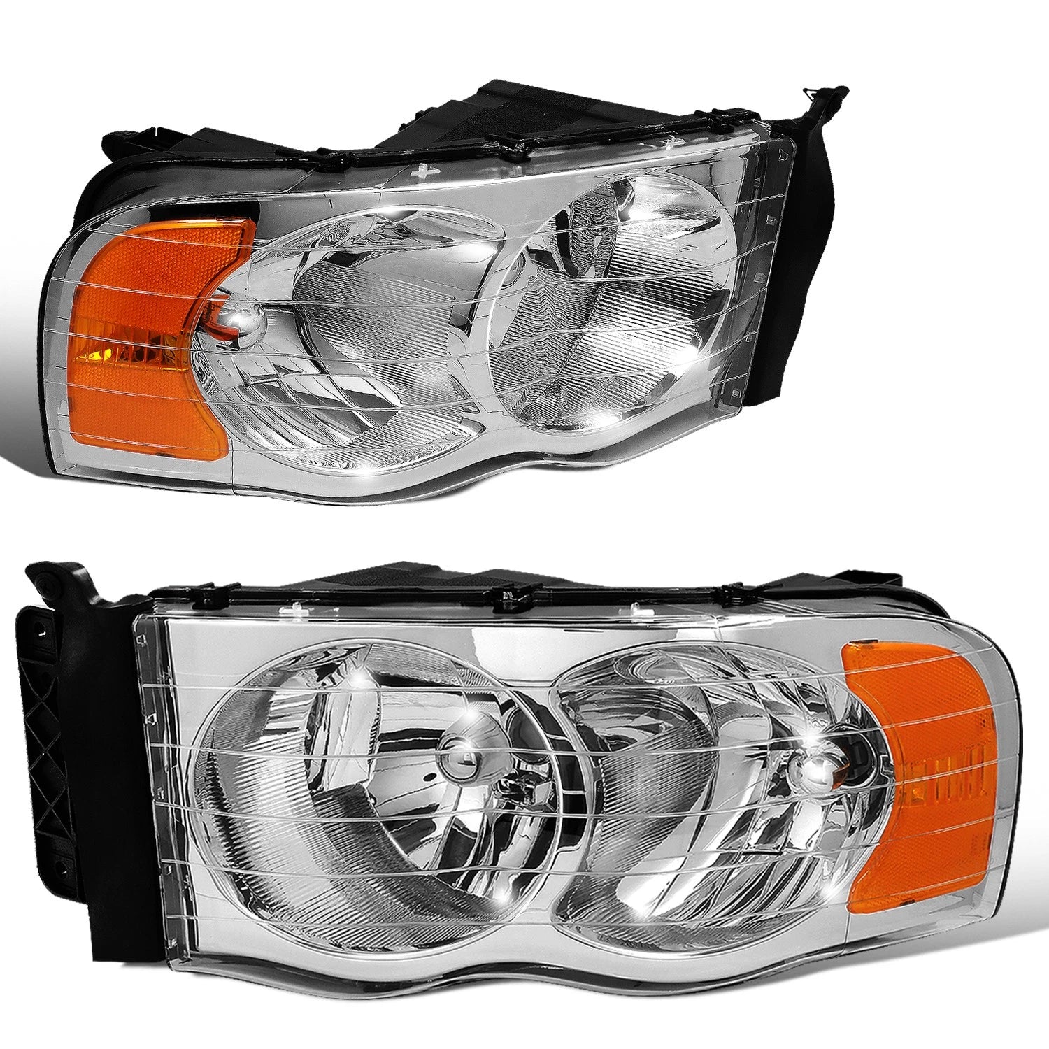 Fit 2002-2005 Dodge Ram Pickup Pair Chrome Housing | Built Supply Co