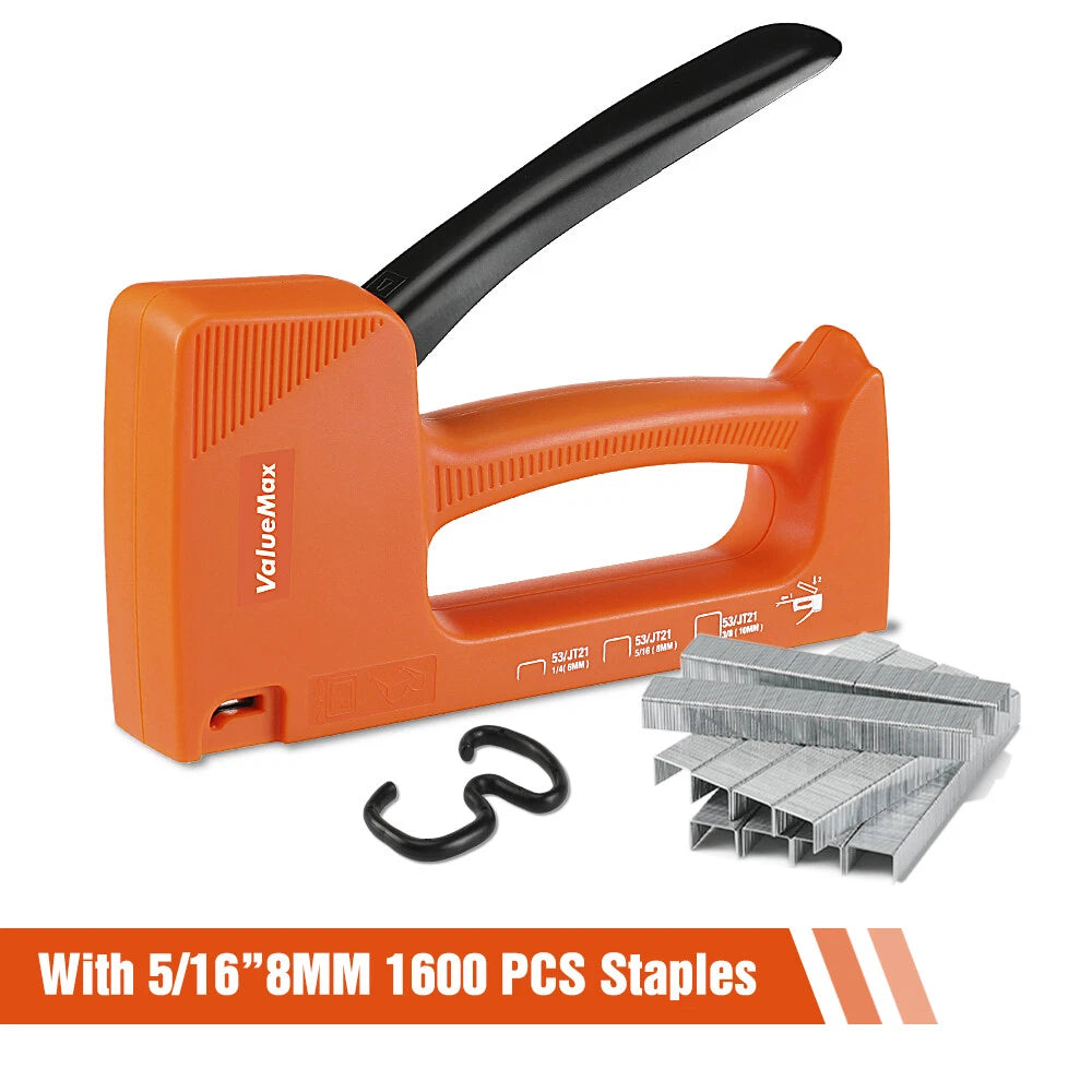Valuemax Light-duty Staple Gun Kit With 5/16" Staples Manual Jt21