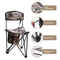 FLISSA Portable Tripod Hunting Chair Foldable Hunting Stool 250LBS