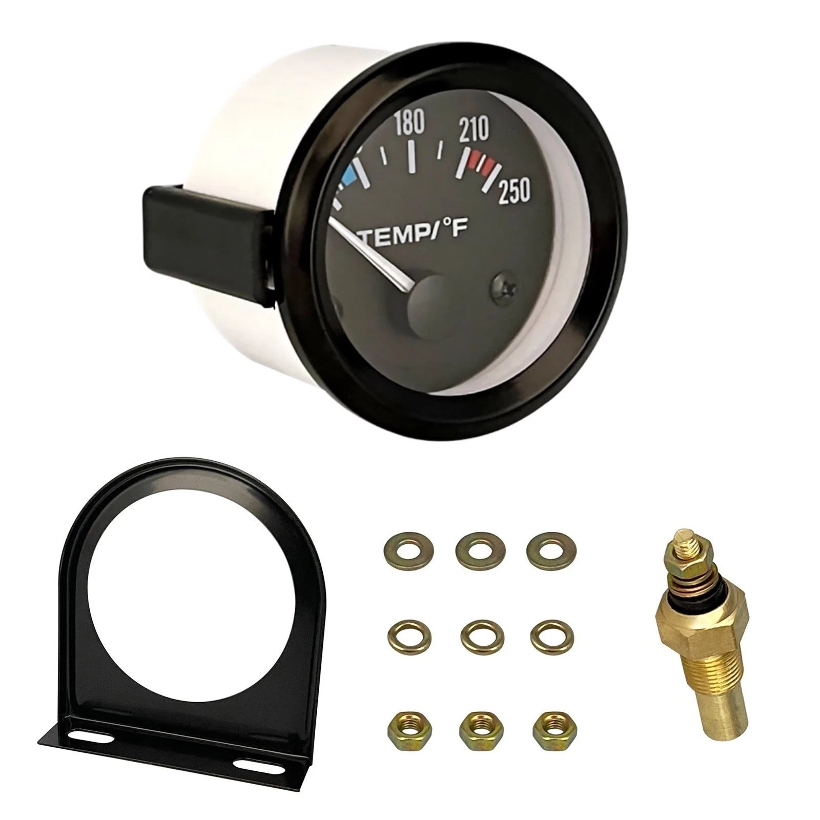 2 Inch Water Temperature Gauge 12V 100-250f Automotive Meter For Car