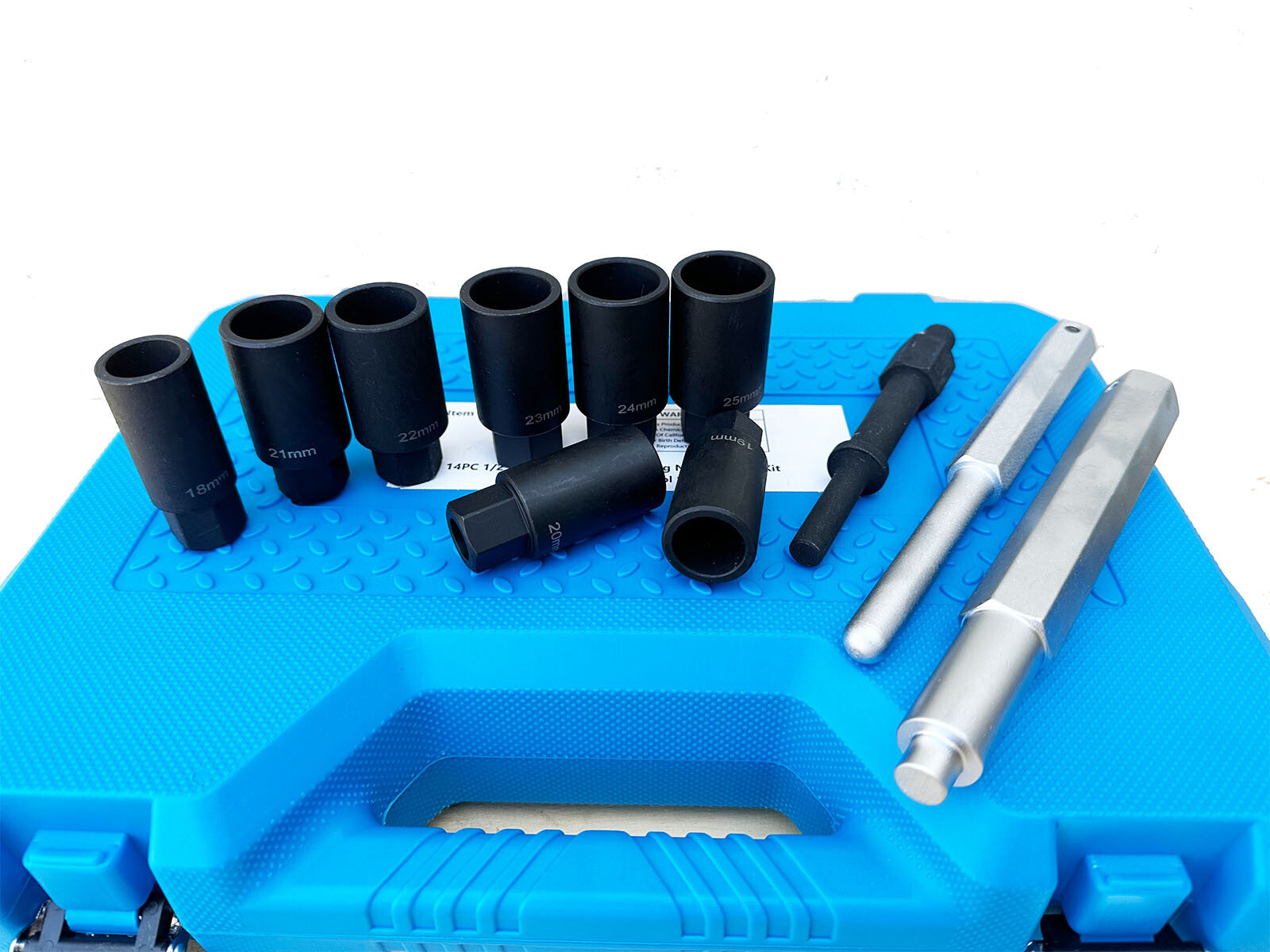 14pcs 1/2" Dr. Wheel Locking Nut Removal Tool Kit Rim Lock Release Tool Set