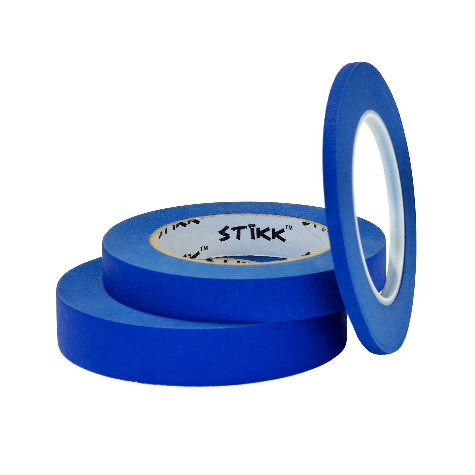 25 .75 1"(1/4 3/4 1")x 60yd 6mm 18mm 24mm X55m Stikk Blue Painters