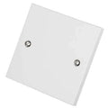Electrical Blank Single Plate - White