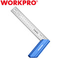 WORKPRO 8 Inch Try Square Aluminum Handle Stainless Steel Ruler Square