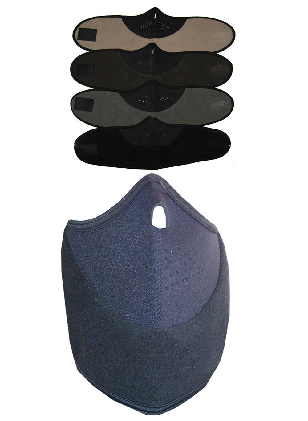 Black Fleece Face Mask Cold Weather Windbreaker Motorcycle Accessories