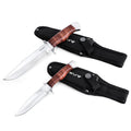 Flissa 2-pieces Fixed Blade Bowie Knife Hunting Knife With Sheath