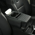 Thick Pu Leather Car Armrest Cushion With Cup Holder And Storage