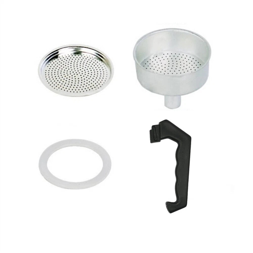 Easy Installation Replace Handle Gasket Seal Funnel Filter On Moka Pot