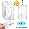 3.5*2.3" Clear Id Credit Card Badge Holder Hard Plastic Protector