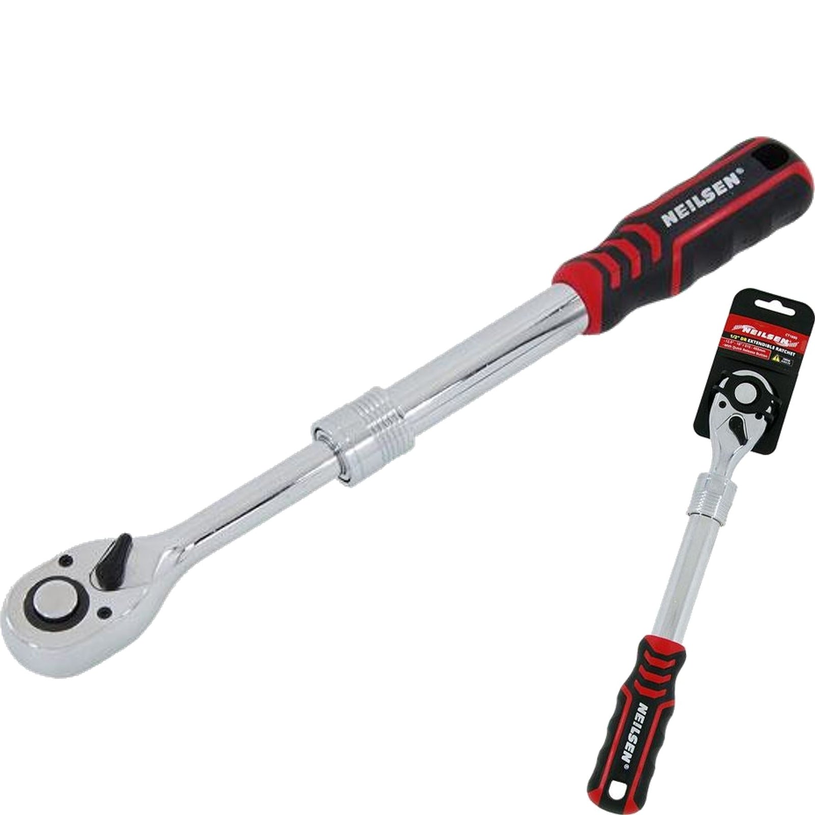 Neilsen Socket Extendable Telescopic Ratchet Handle