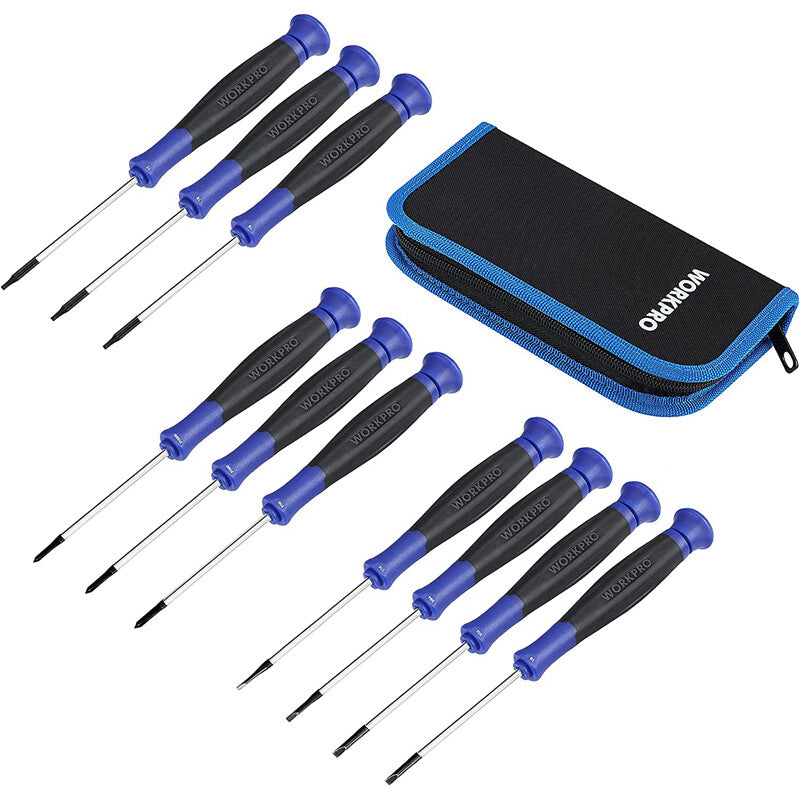 WORKPRO Precision Screwdriver Set 10PCS Phillips Slotted Torx Star