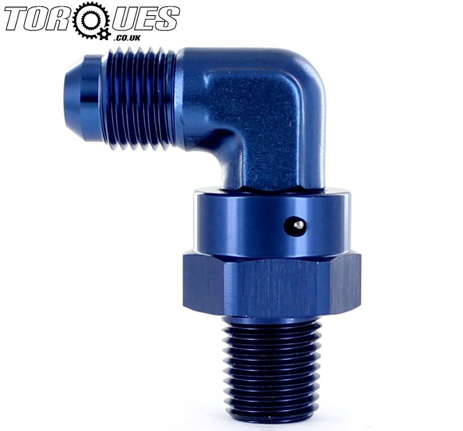 AN -6 (AN6 AN 06) to 1/8" NPT 90 Degree FORGED Swivel Adapter