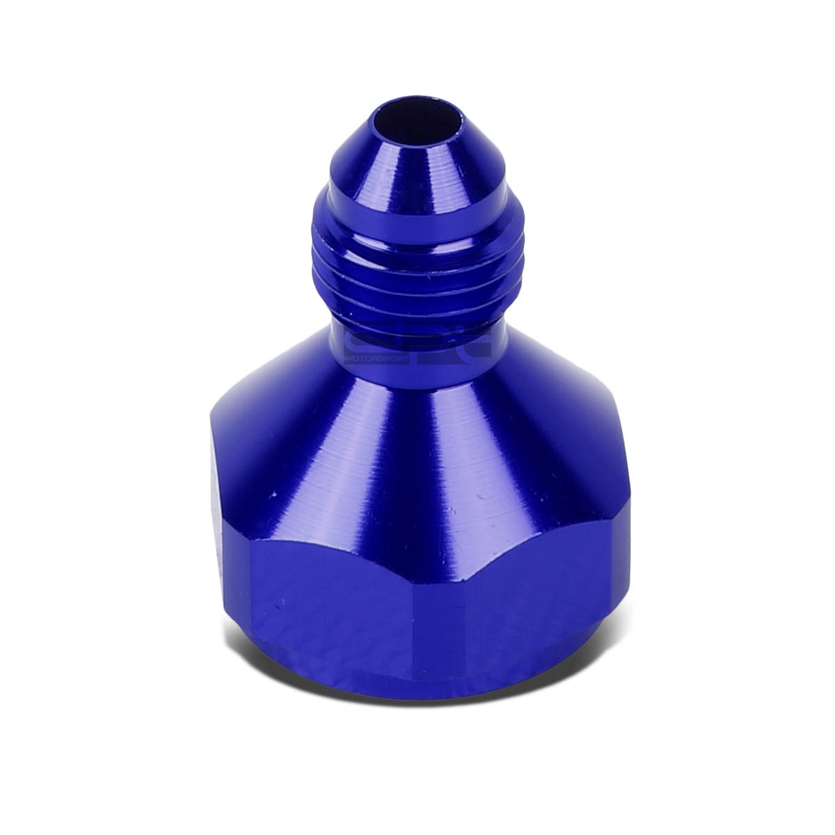 8-AN Female Flare to 3/8" NPT Male Blue Aluminum B-Nut Swivel Coupler by Unbranded