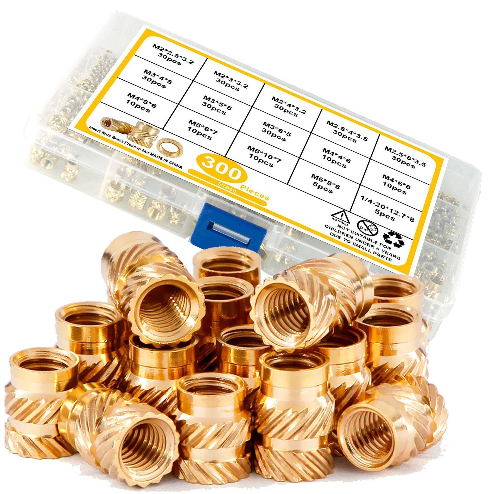 Threaded Insert M2- M6 Insert Brass Knurled Nuts For Plastic 3d