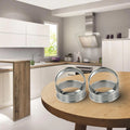 4 Pack Double Rolled English Muffin Rings Stainless Steel Crumpet