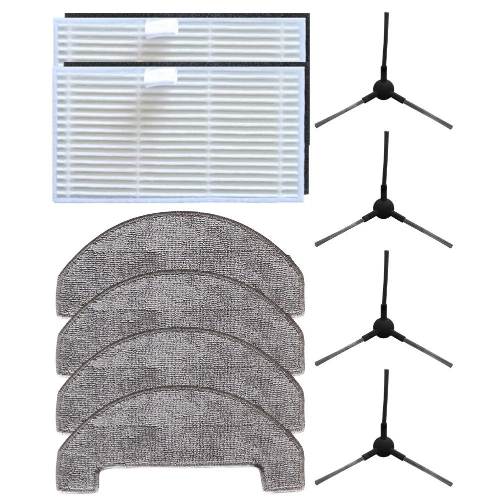 Side Brush Mop Cloth And Filter Kit For Mova S800 For Trouver E20 And