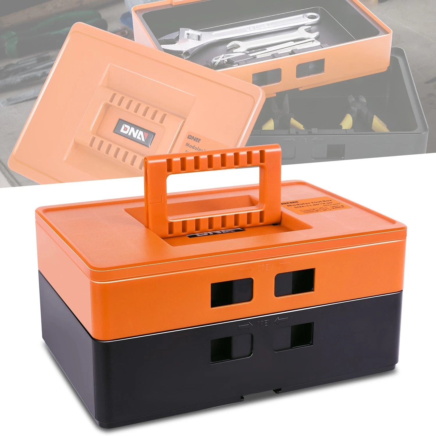 2-layer Multi-function Lockable Storage Foldable Plastic Tool Box