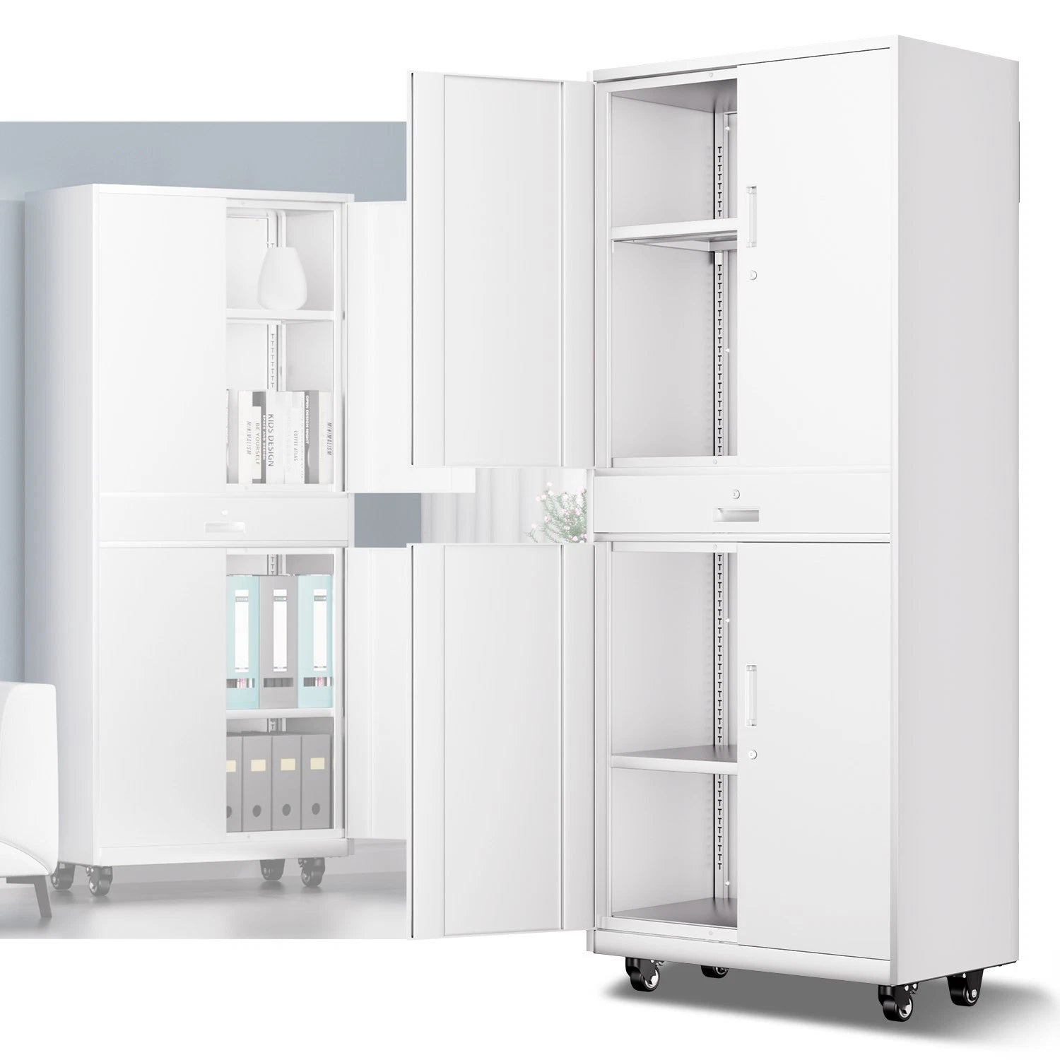 15.71"d X 31.5"w X 72.56"h Metal Storage Cabinet | Built Supply Co
