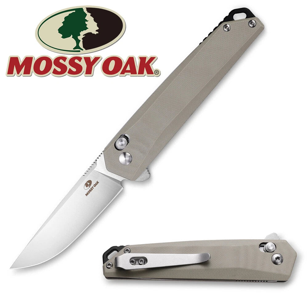 Mossy Oak Folding Pocket Knife Edc 3.5-inch D2 Steel Drop Point Blade