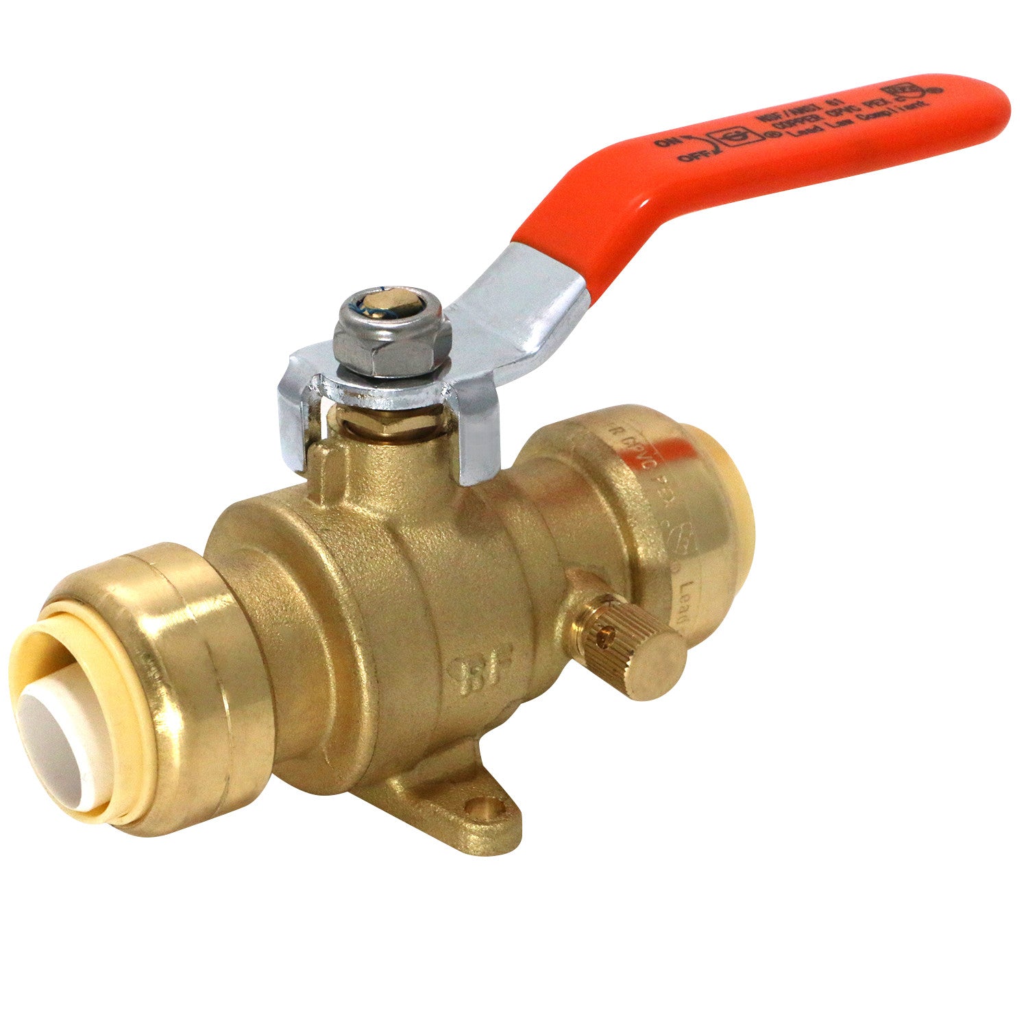 XFITTING 3/4" Push Fit Ball Valve with Drain
