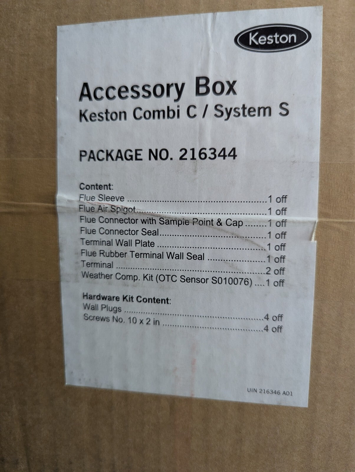 Keston Combi C Flue Kit 216344