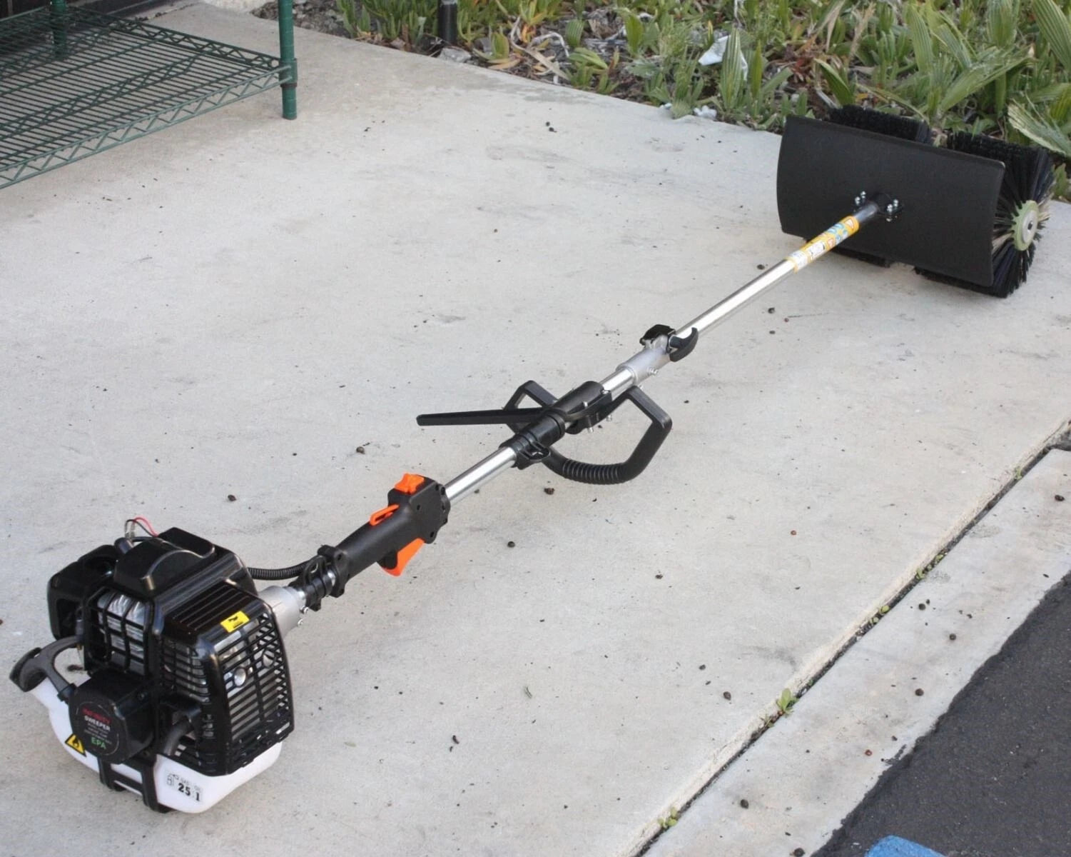 52cc Gas Power Hand Held Sweeper Broom Driveway Turf Artificial Grass