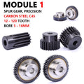 C45 Steel Spur Gear with Hub 12-120 Tooth