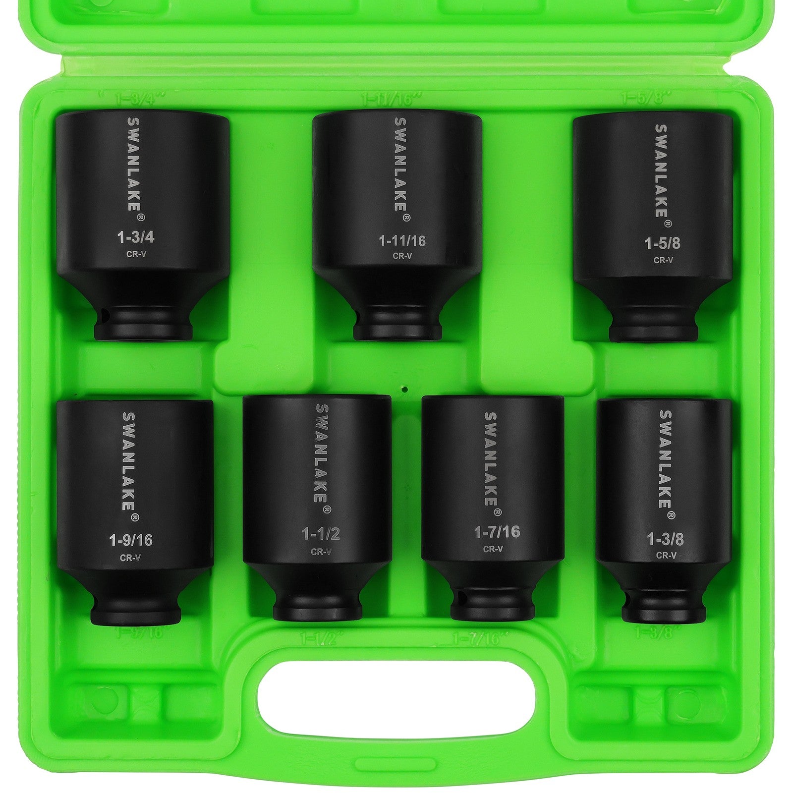 7pc Impact Axle Nut Socket Set 1/2 Inch Drive SAE Deep Large 1-3/8" to