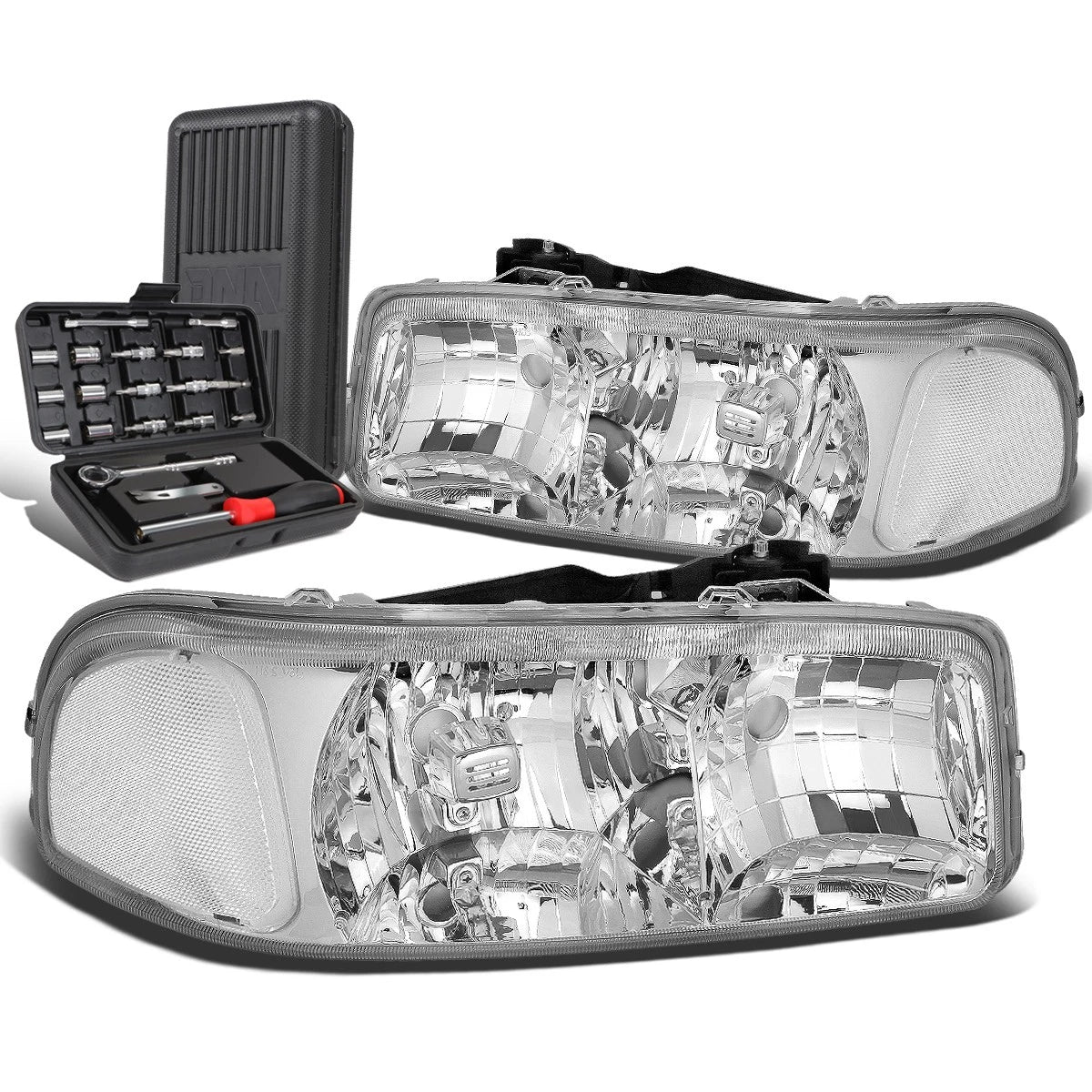 For 1999-2007 Gmc Sierra 1500 Yukon Chrome Clear | Built Supply Co