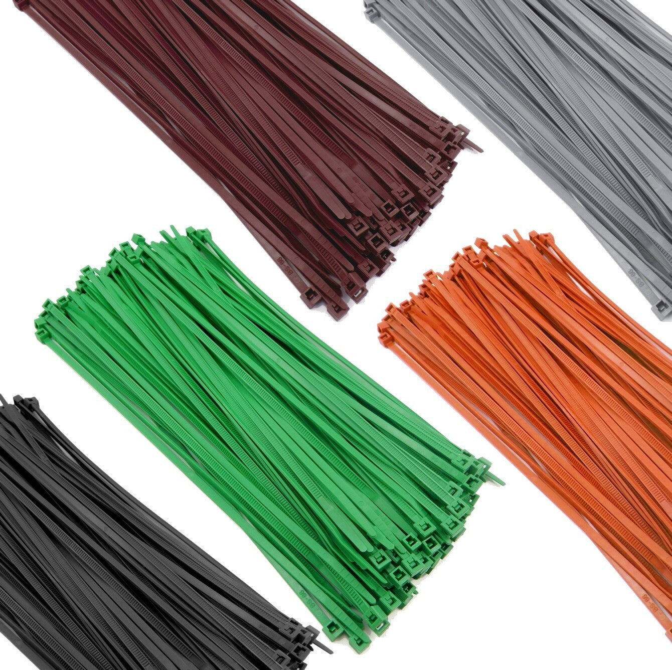 Zip Cable Ties 8" 500pc 40lbs Camo Earth Tone