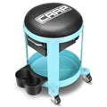 5.5"w X 9.5"l 300lbs Capacity Sky Blue Rolling Stool Mechanics Tool