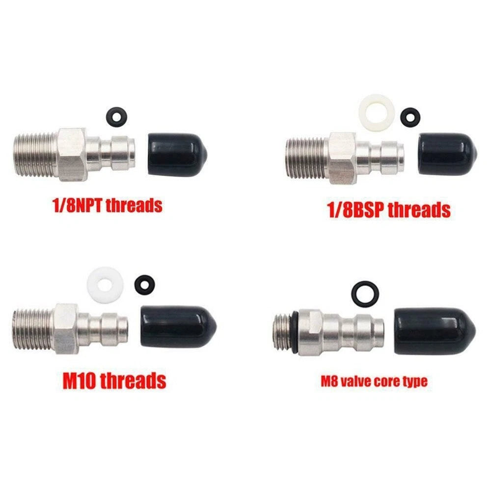 Filled Nipple Kit Quick Stainless Steel 1/8 Bspp 8mm Connection