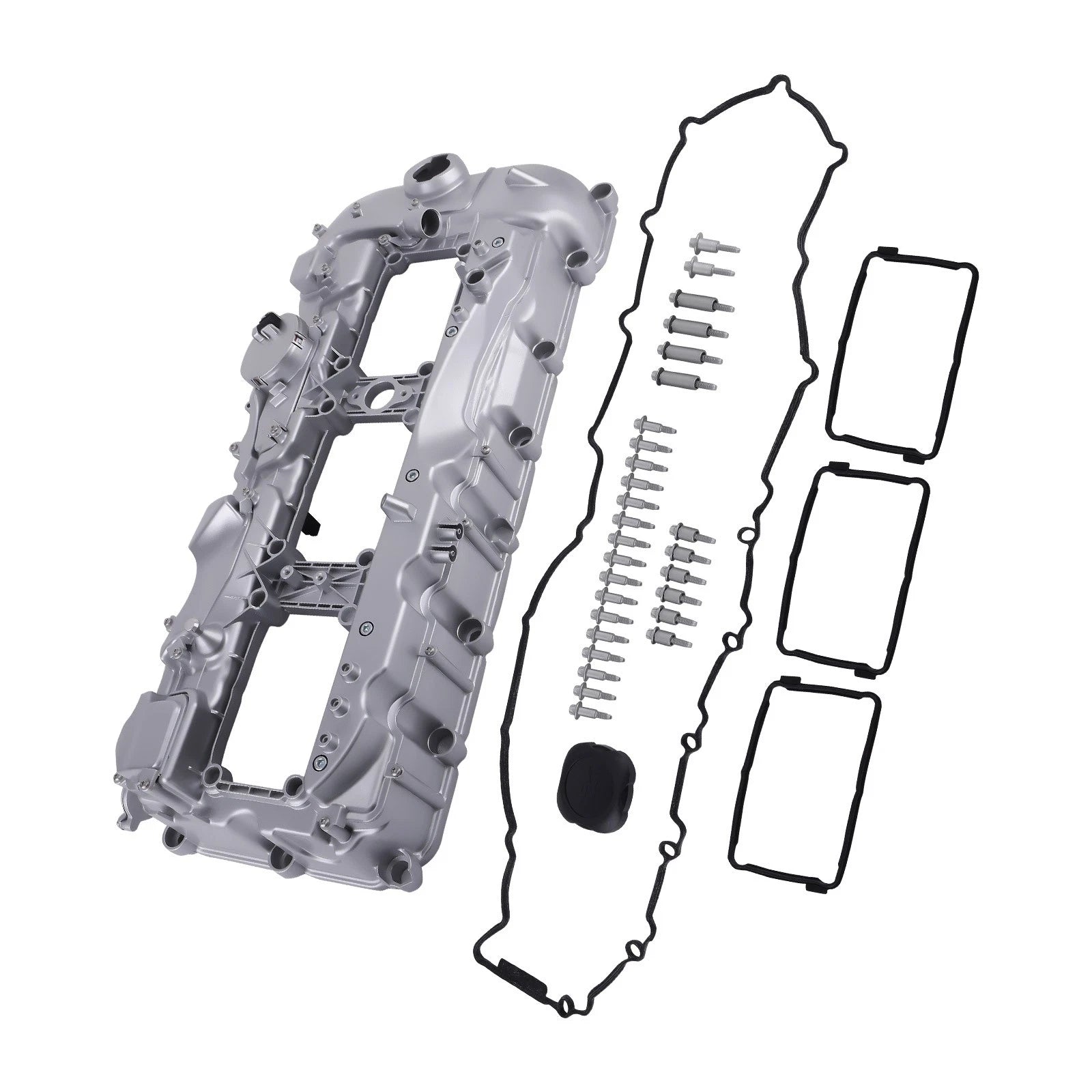 Aluminu Valve Cover &amp; Gaskets for BMW N55 535i 335i 135i 640i 740i X5 X6 X3 3.0L