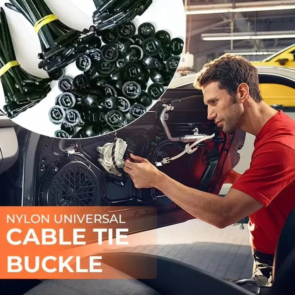 Nylon Cable Tie Buckle Auto Fastener Clips For Car Fender And Trunk