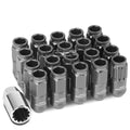 Aluminum Gun Metal 16 Lug+4 Lock Nut+adapter M12x1.25 21mm Od/50mm