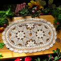 Oval Table Mat Crocheted Placemat Decorative Coaster Option For Table