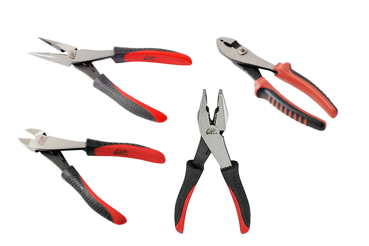 4-model Heavy Duty Pliers:Combina<wbr/>tion,Cutter,Lo<wbr/>ng Nose,Slip Joint 4pc Set