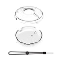 Pc Crystal Protective Cover Case With Anti-fall Hand Strap For