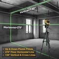 PREXISO 100Ft Rechargeable Self Leveling Laser Level - Point Cross by PREXISO