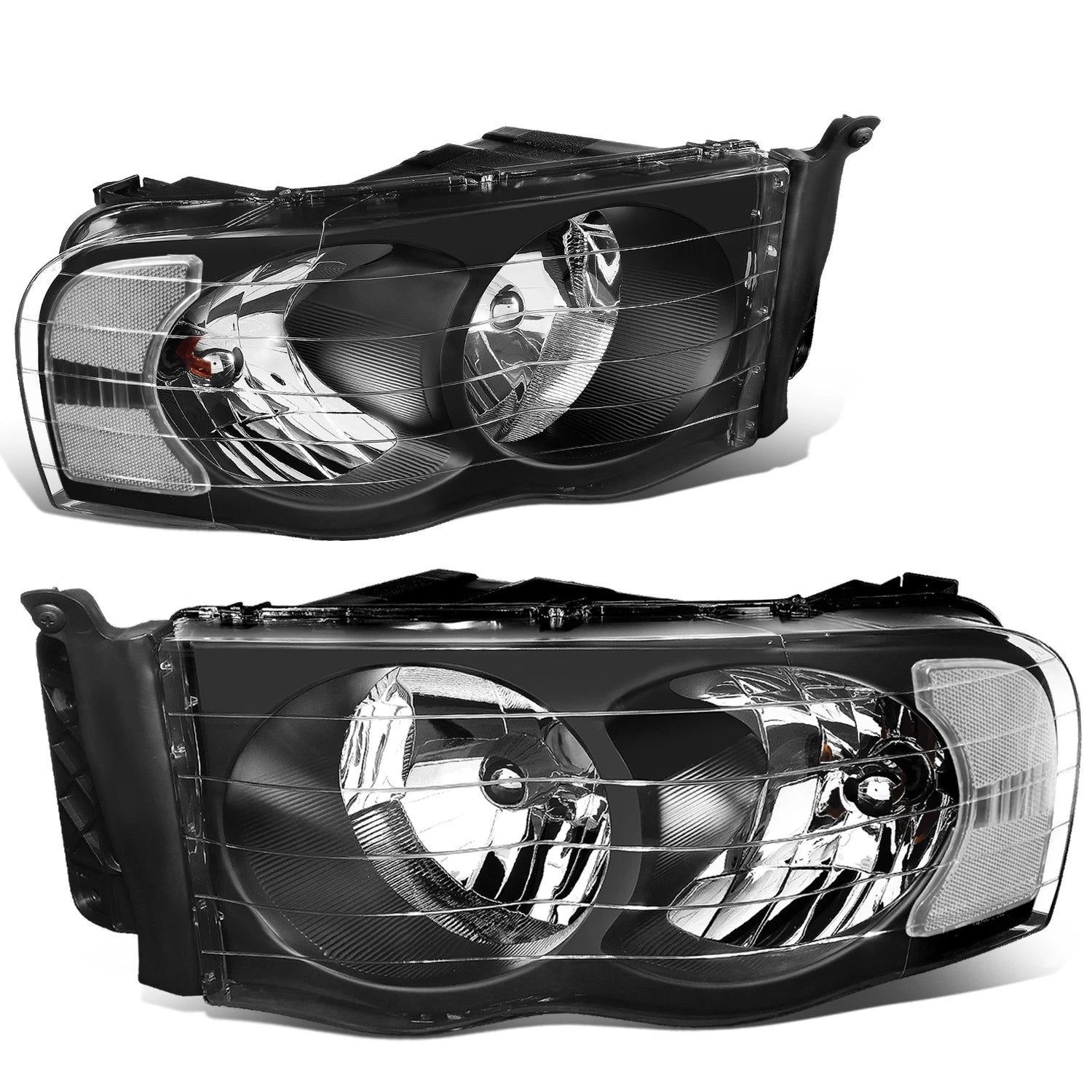 Fit 2002-2005 Dodge Ram Pickup Pair Black Housing | Built Supply Co