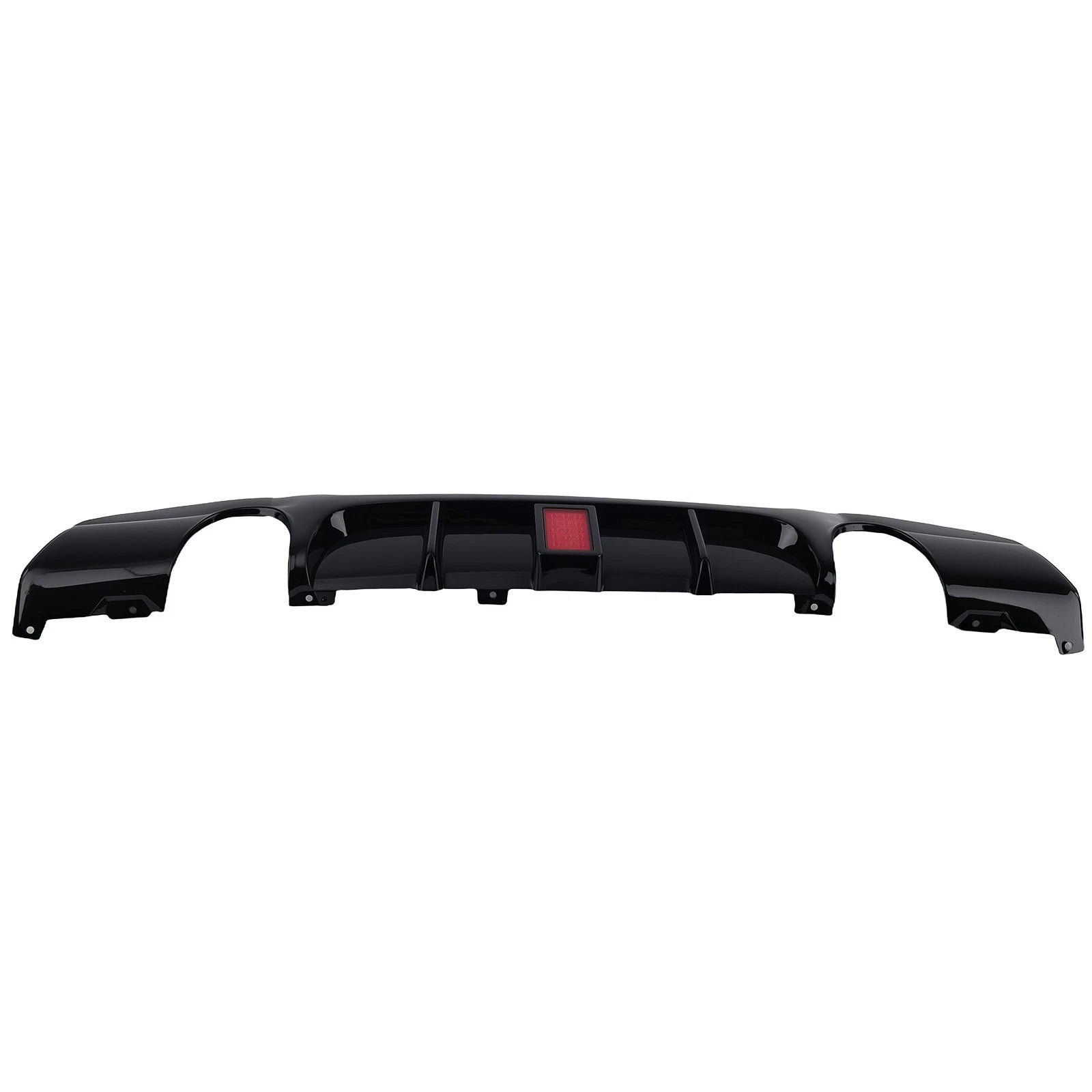 Black Rear Bumper Lip Kit for BMW E90 E91 3 Series M Tech 2005-12 w/ LED Light