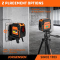 Jorgensen 100ft Laser Level W/tripod Self Leveling Cross Line Laser