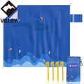 Vylley 60"x56" Foldable Beach Blanket Waterproof Sandproof Large