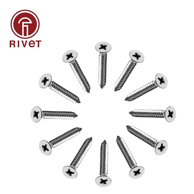 20pcs Cross Recessed Self-tapping Screw 304 Stainless Steel Phillips Screw