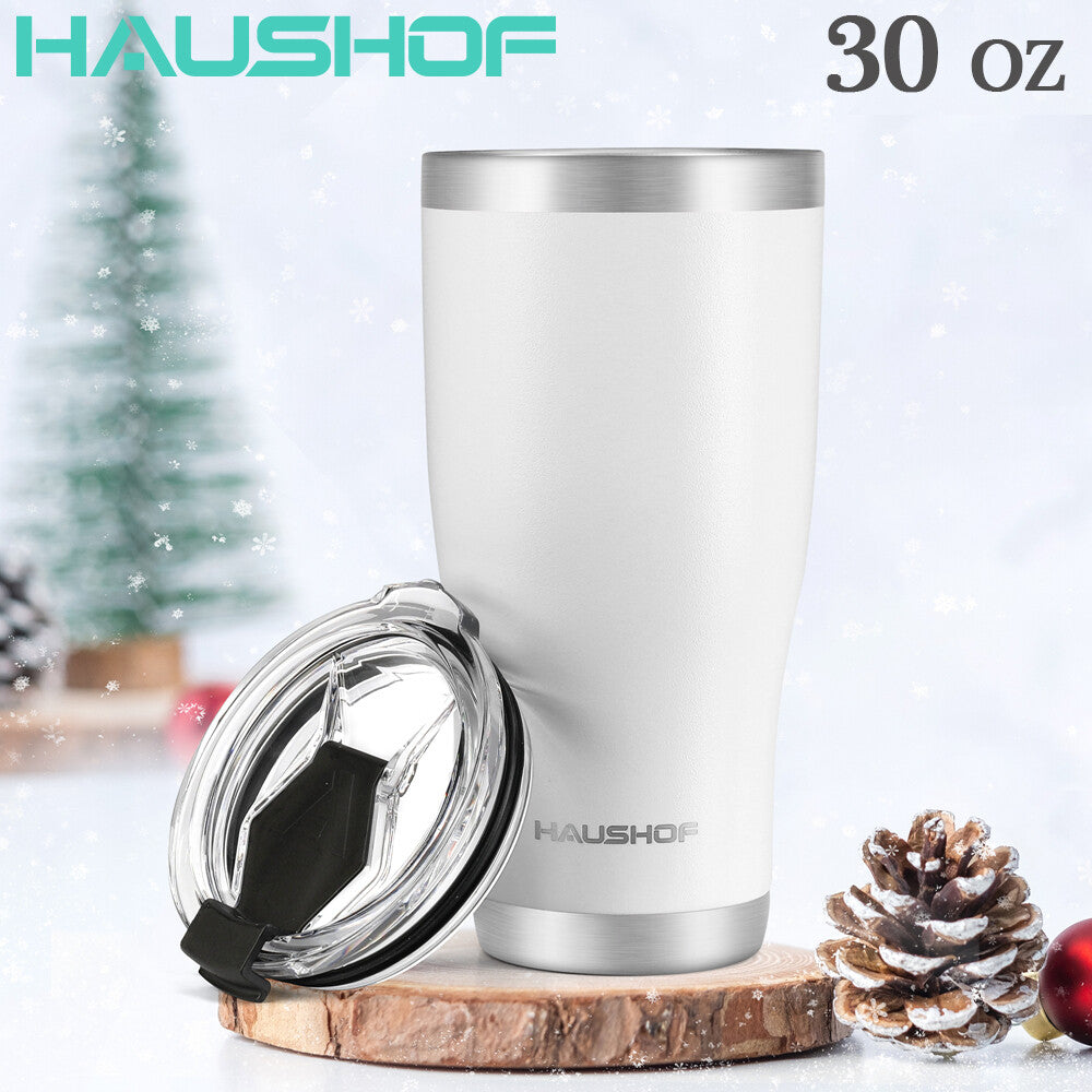 HAUSHOF 30 oz Travel Mug Tumbler Vacuum Insulated Tumbler Water Cup