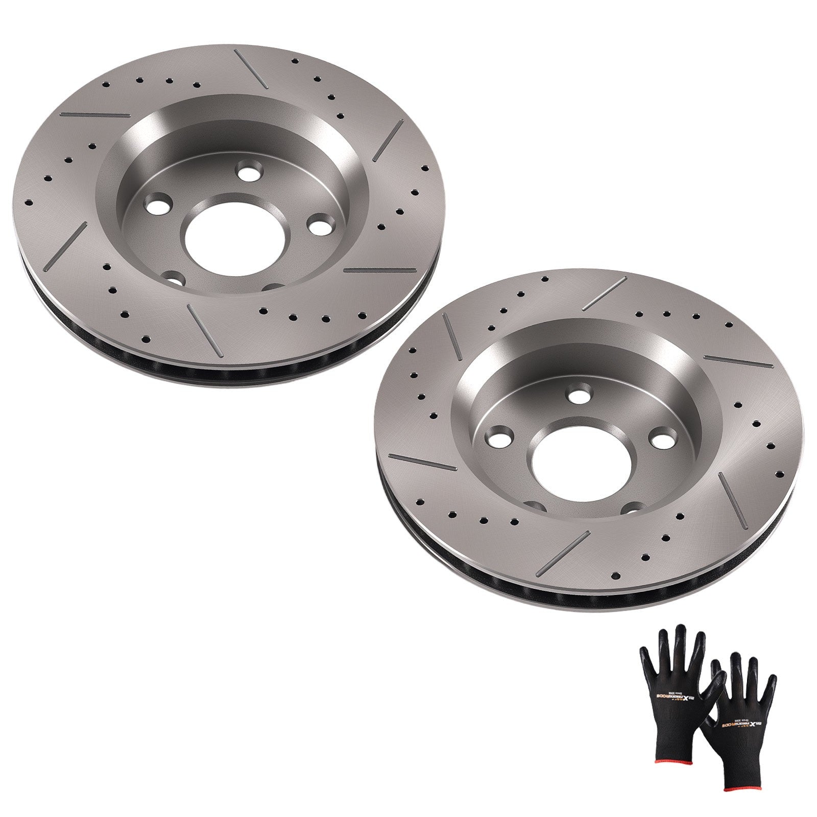 Front 302mm Disc Brake Rotors Kit for Jeep Wrangler 2007 2008
