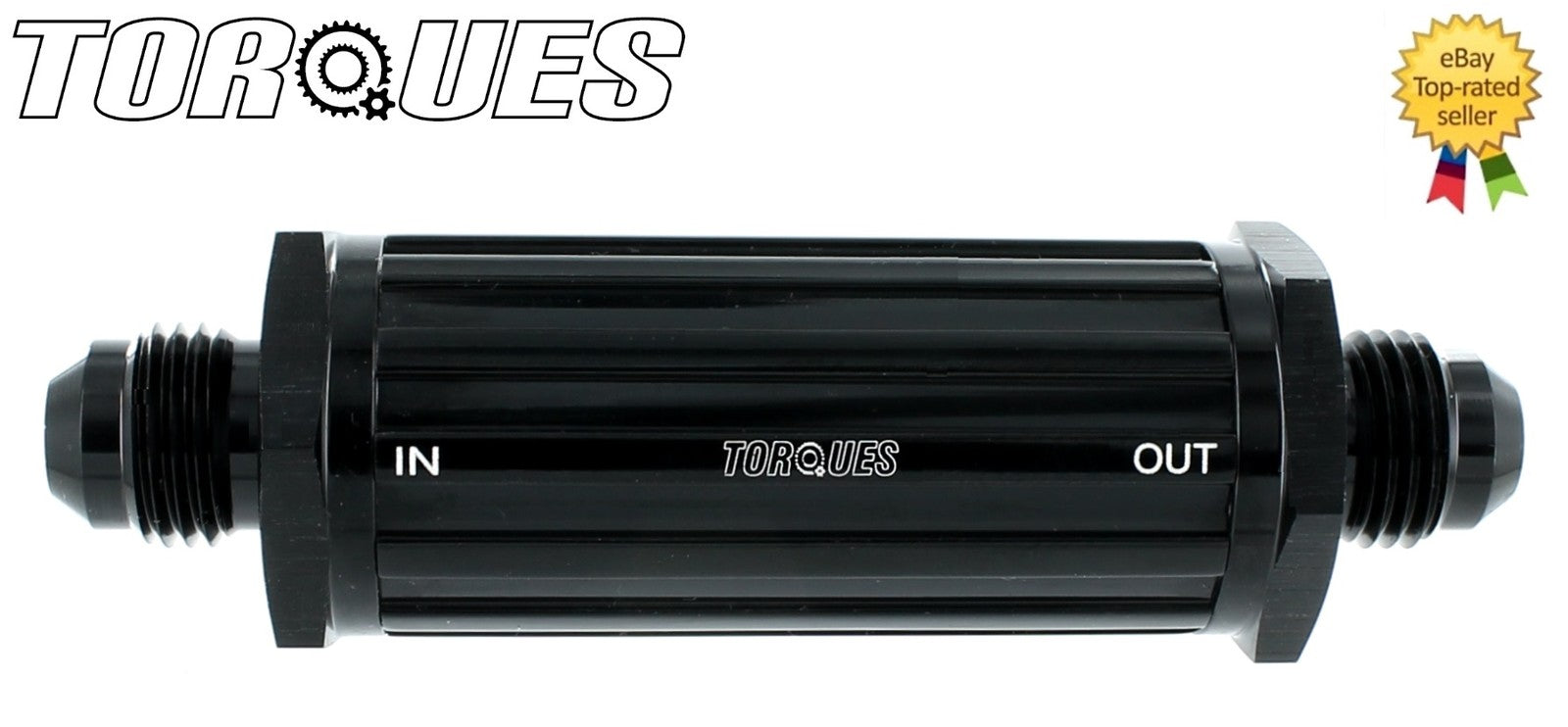 An -6 (-06an Jic An06) Black Anodised Billet Slim Line Fuel Filter 30